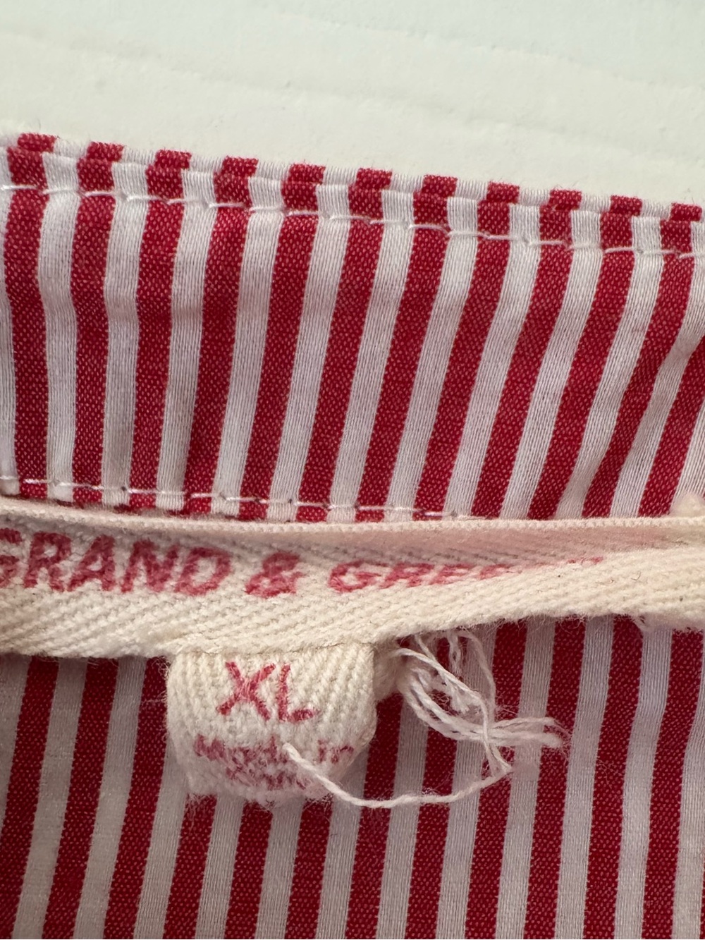 grand & greene Red and White Striped Bell-Sleeve Blouse Fourth of July - Picture 2 of 3